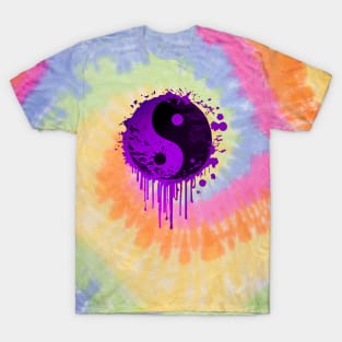 Purple Yin Yang symbol T-Shirt